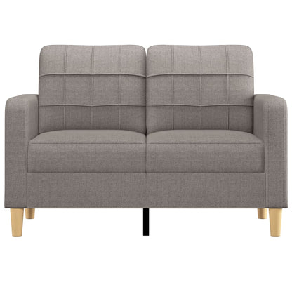 Sofá de 2 lugares tecido 120 cm cinzento-acastanhado