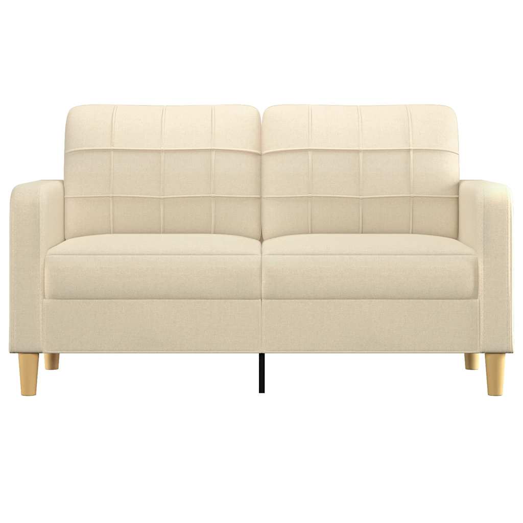 Sofá de 2 lugares tecido 140 cm cor creme