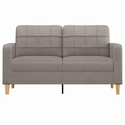 Sofá de 2 lugares tecido 140 cm cinzento-acastanhado