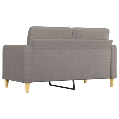 Sofá de 2 lugares tecido 140 cm cinzento-acastanhado