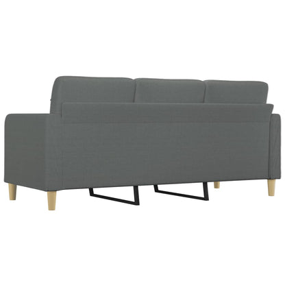 Sofá de 3 lugares 180 cm tecido cinza-escuro