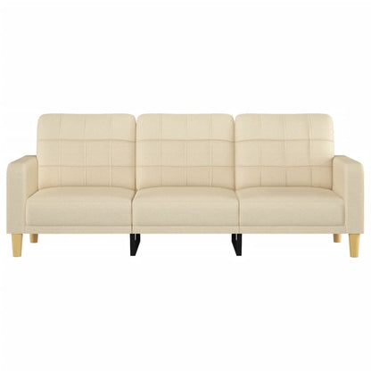 Sofá de 3 lugares tecido 180 cm cor creme