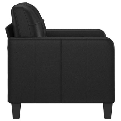 60 cm black artificial leather armchair