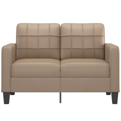 2-seater sofa 120 cm in cappuccino-colored faux leather