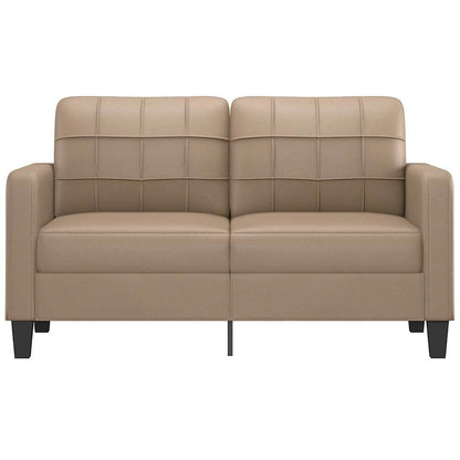 2-seater sofa 140 cm in cappuccino-colored faux leather