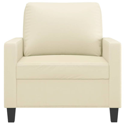 Poltrona 60 cm couro artificial creme