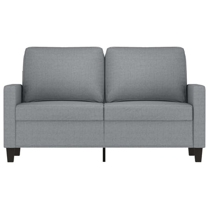 Sofá de 2 lugares em tecido 120 cm cinzento-claro