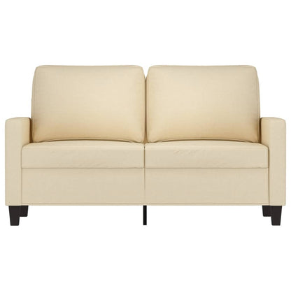 Sofá de 2 lugares tecido 120 cm cor creme