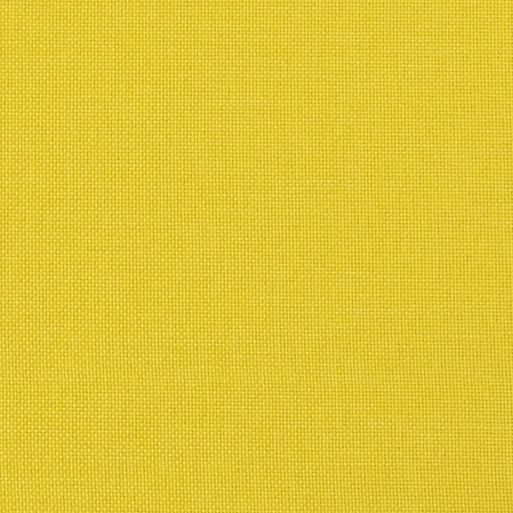 Sofá de 2 lugares 120 cm tecido amarelo-claro