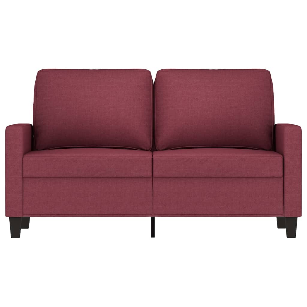 Sofá de 2 lugares tecido 120 cm vermelho tinto