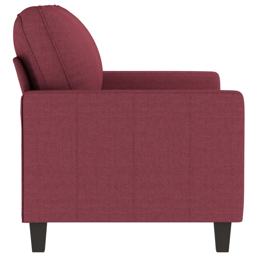 Sofá de 2 lugares tecido 120 cm vermelho tinto