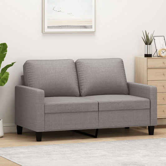 2-seater sofa in 120 cm grey-brown fabric