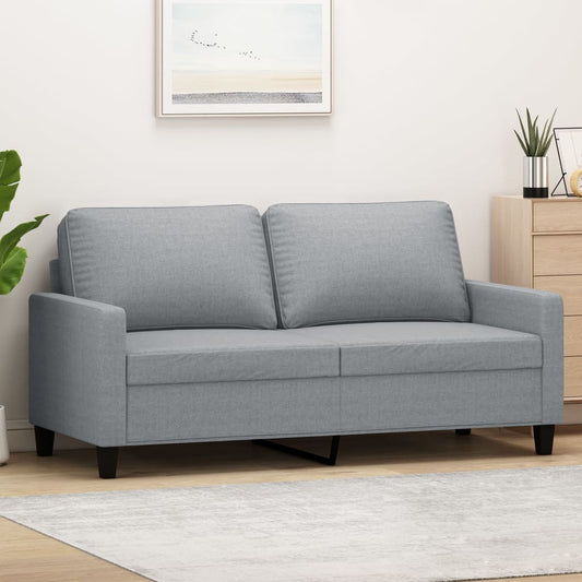 2-seater sofa in fabric 140 cm light grey