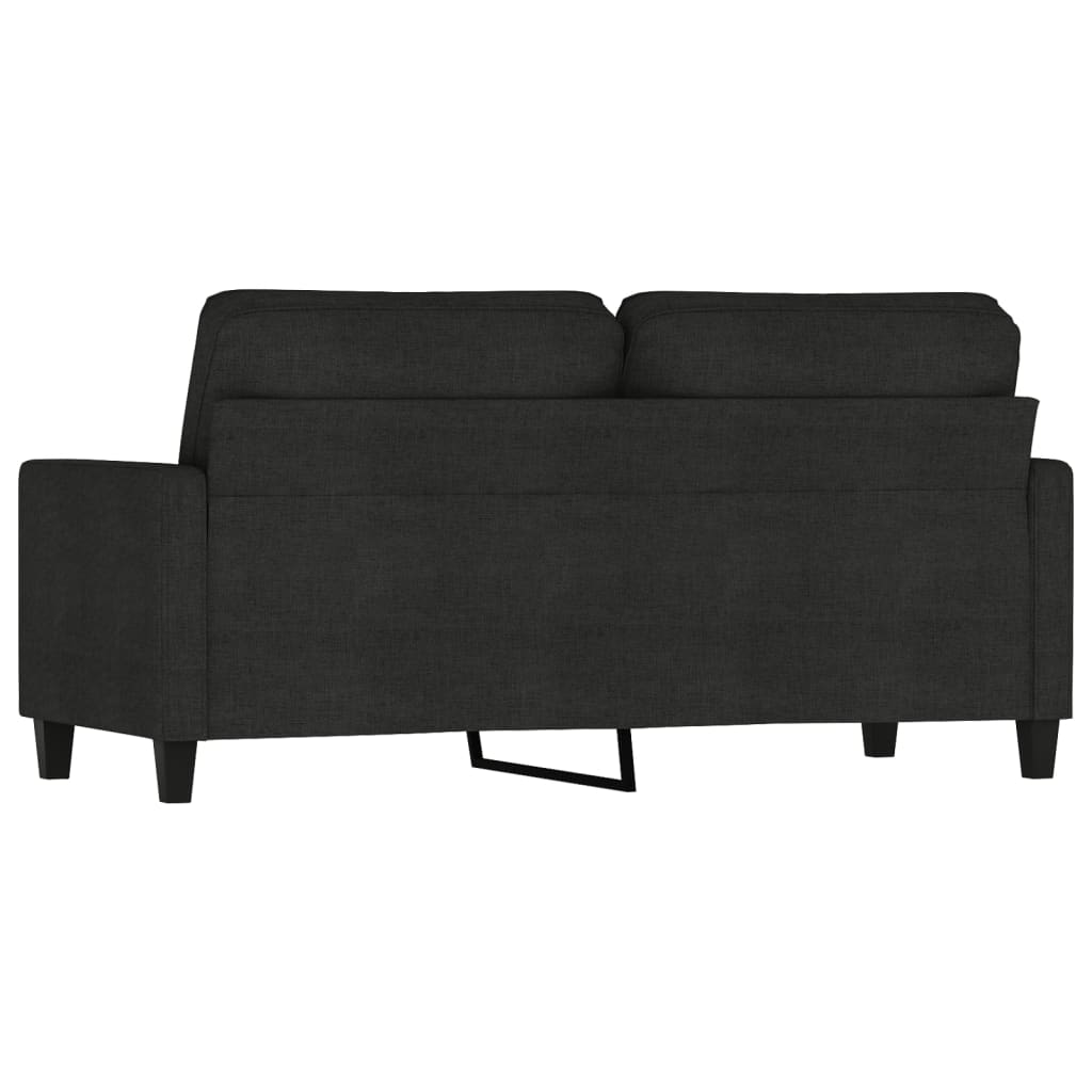 2-seater sofa in fabric, 140 cm, black