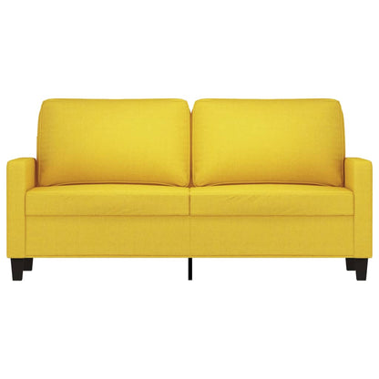 2-seater sofa 140 cm light yellow fabric