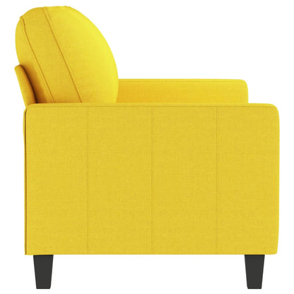 2-seater sofa 140 cm light yellow fabric