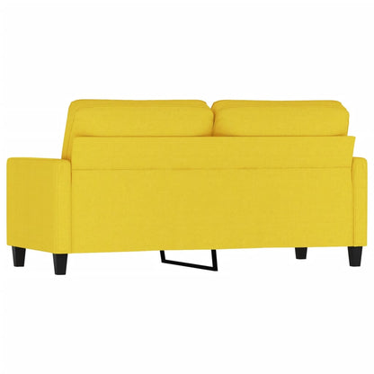 2-seater sofa 140 cm light yellow fabric