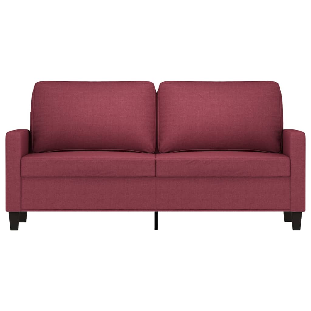 Sofá de 2 lugares tecido 140 cm vermelho tinto