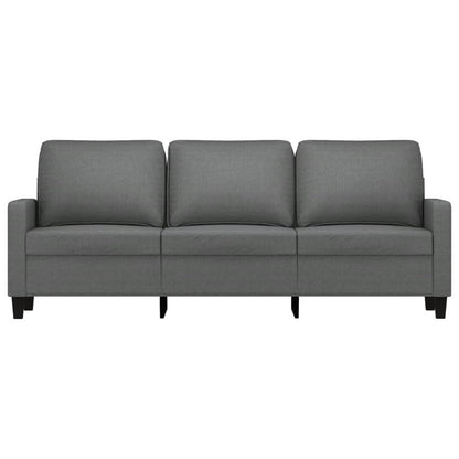 3-seater sofa 180 cm dark grey fabric
