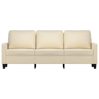 3-seater sofa in cream-colored fabric, 180 cm