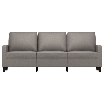 3-seater sofa in 180 cm grey-brown fabric