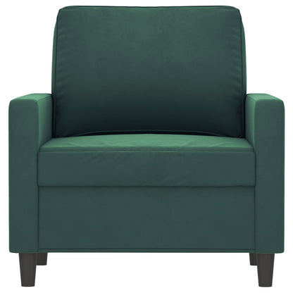 Poltrona 60 cm veludo verde-escuro