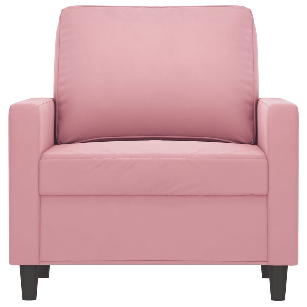 Poltrona 60 cm veludo rosa