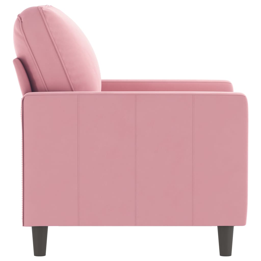 Poltrona 60 cm veludo rosa