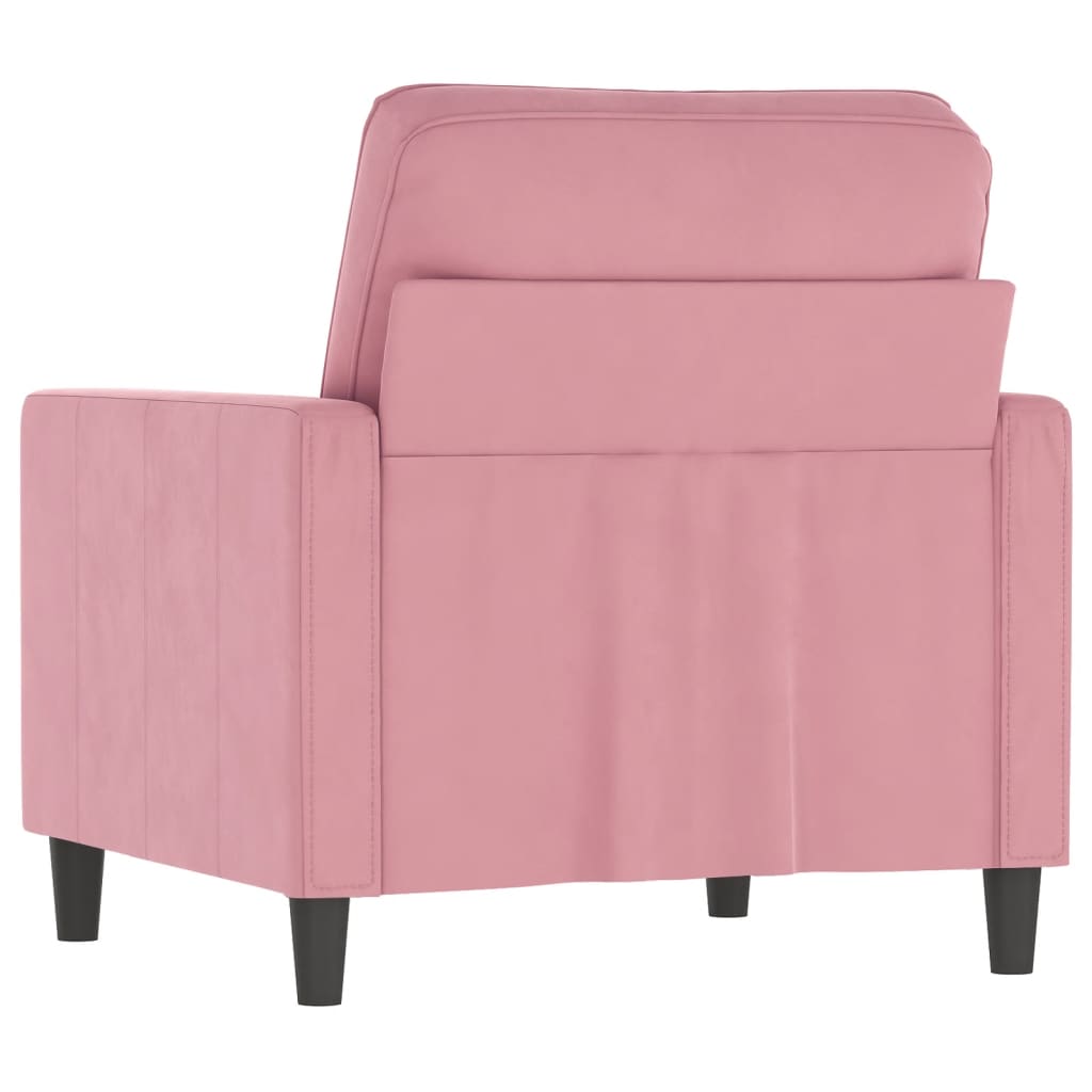 Poltrona 60 cm veludo rosa
