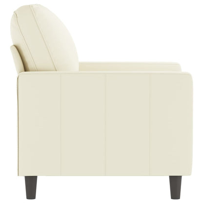 Poltrona 60 cm veludo cor creme