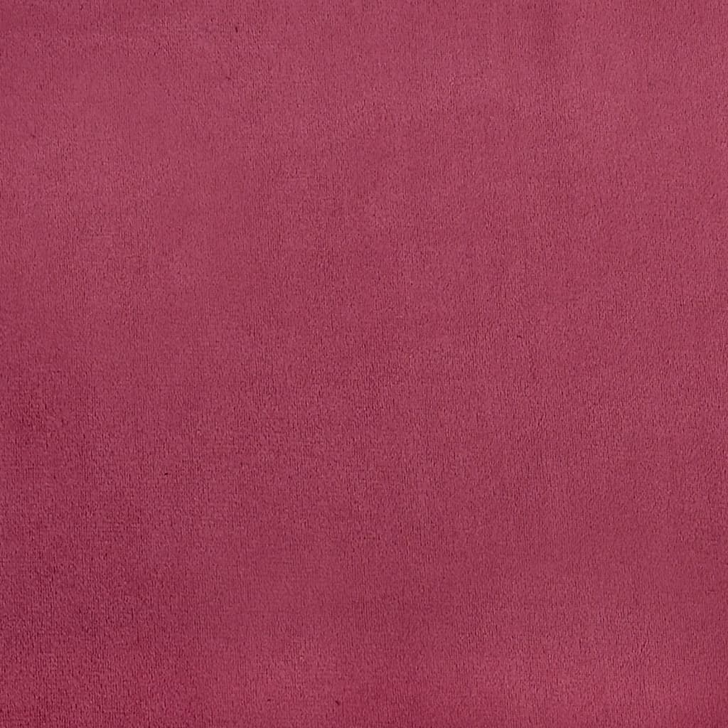 2-seater velvet sofa 120 cm red