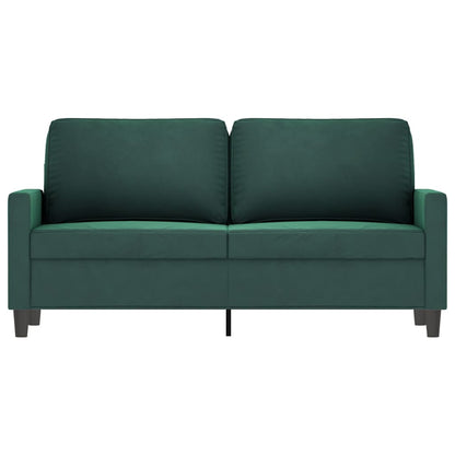 2-seater sofa 140 cm dark green velvet