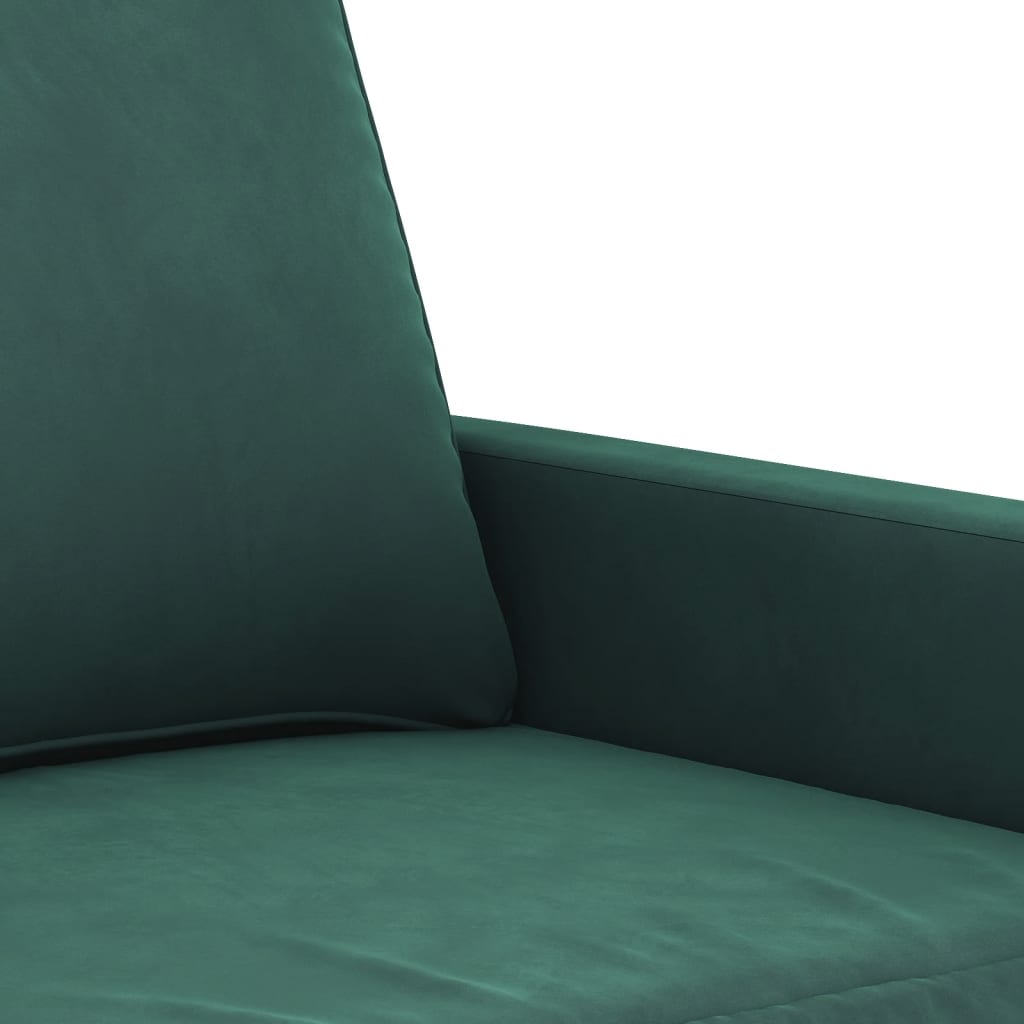 2-seater sofa 140 cm dark green velvet