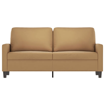 Sofá de 2 lugares veludo 140 cm castanho