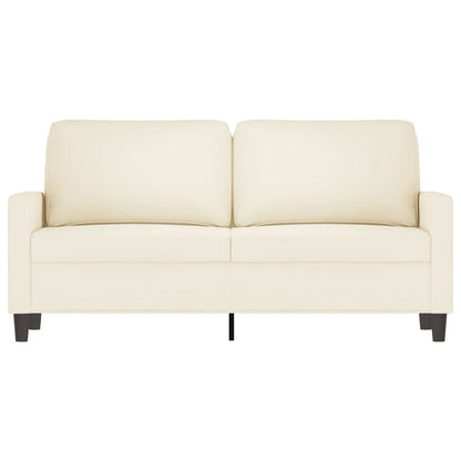 Sofá de 2 lugares veludo 140 cm cor creme