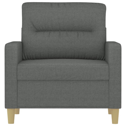 60 cm armchair in dark grey fabric