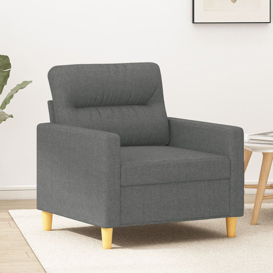 60 cm armchair in dark grey fabric