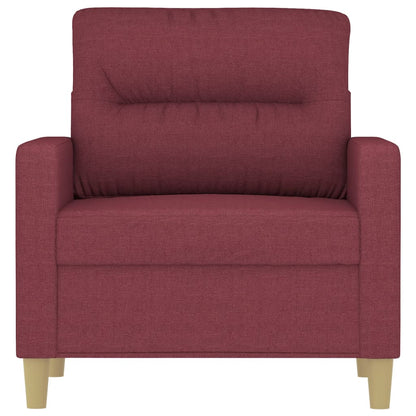 60 cm armchair in red dyed fabric