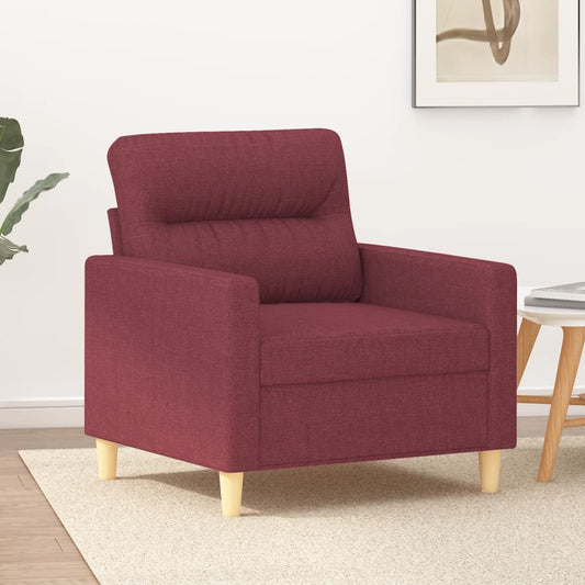 60 cm armchair in red dyed fabric