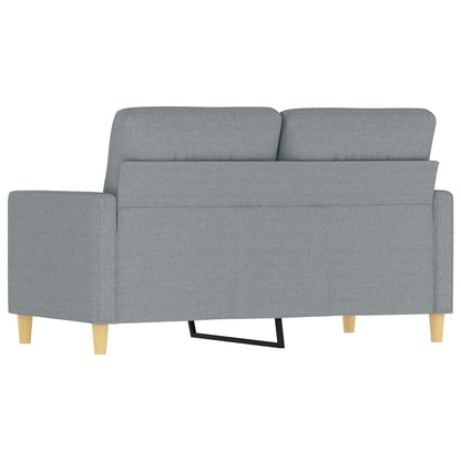 Sofá de 2 lugares em tecido 120 cm cinzento-claro