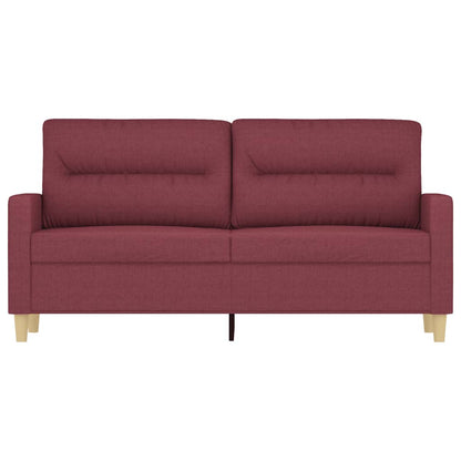2-seater sofa in 140 cm red fabric