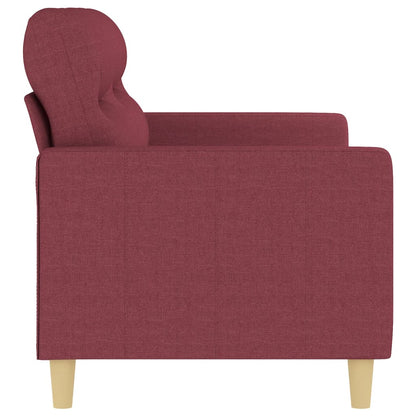 2-seater sofa in 140 cm red fabric