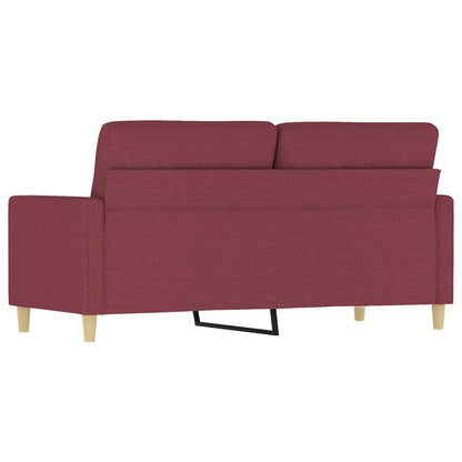 2-seater sofa in 140 cm red fabric