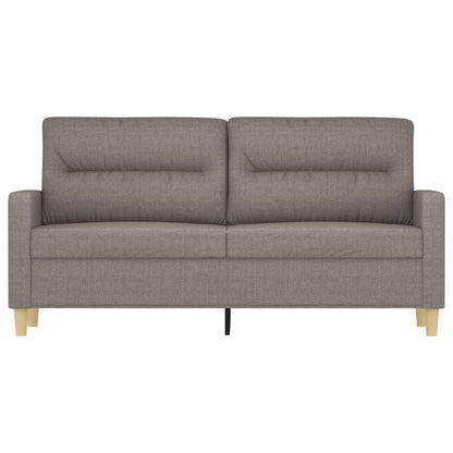 2-seater sofa in 140 cm grey-brown fabric