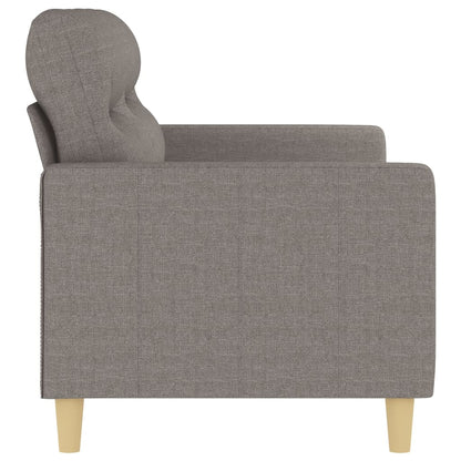 2-seater sofa in 140 cm grey-brown fabric
