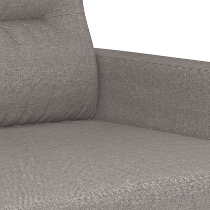 2-seater sofa in 140 cm grey-brown fabric