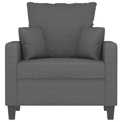 60 cm armchair in dark grey fabric