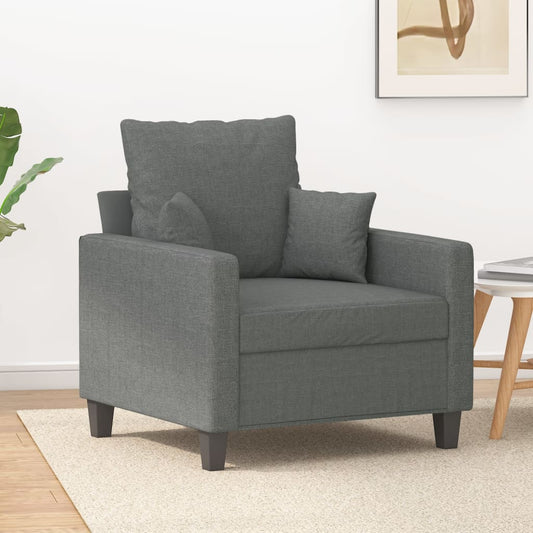 60 cm armchair in dark grey fabric
