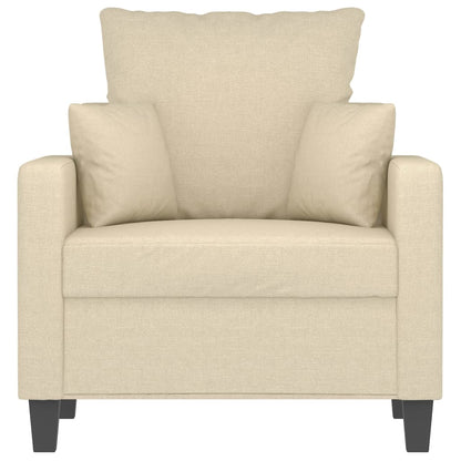 60 cm armchair in cream-colored fabric
