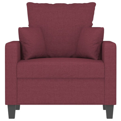 60 cm armchair in red dyed fabric